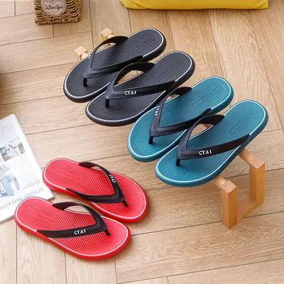 Daily outdoor beach leisure trend personalized thick-soled flip-flops spring and autumn summer fashion comfortable plastic sandals and slippers