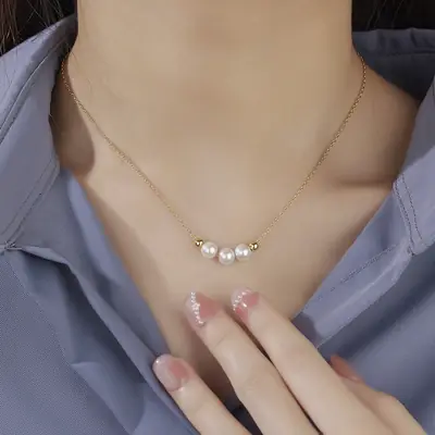 Trendy Pearl Baroque Necklace for Women