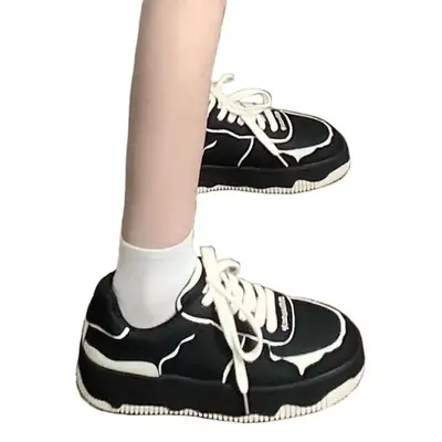 Black Casual Panda Shoes Women Summer 2023