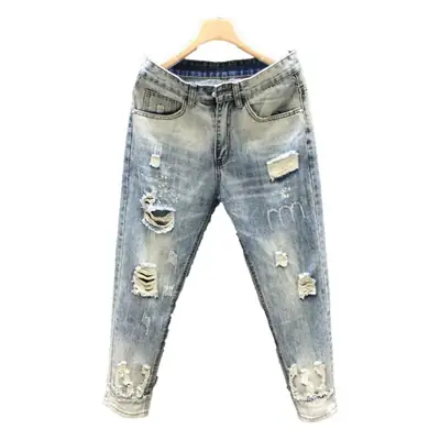 Men Ripped Cropped Jeans 2023 New Style