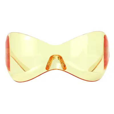 Xunge Alien Sunglasses Men Women Y2K Party Wear Yellow
