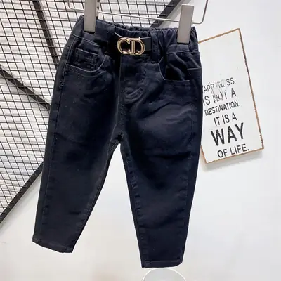Children Black Stretch Jeans 2-7 Wear AA12183