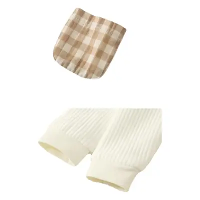 Newborn Romper Suit Plaid Round Neck Cuffs
