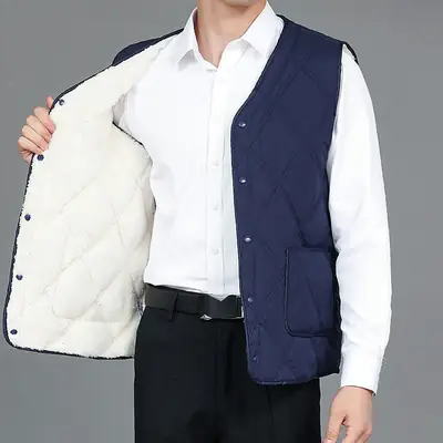 Men's 2024 Cotton Velvet Vest Plus Large