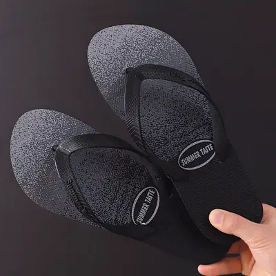 Slippers Men's New Non-slip Outer Wear Beach All-match Fashion Trend Korean Style Distinctive Flip-flops Men's Summer Flip-Flops