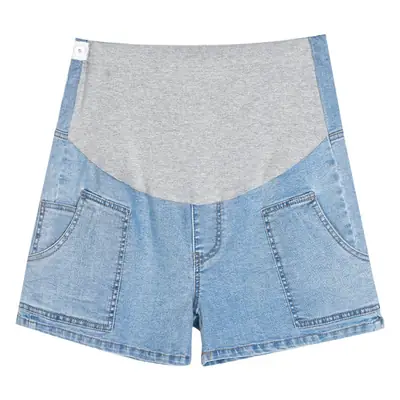 New Pregnant Women Denim Shorts Summer Plus Size High Stretch