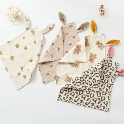 New Baby Rabbit Ears Ambient Towel Cotton Gauze Double Layer
