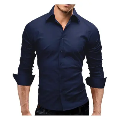 Men's Slim Fit Gray Button Down Shirt