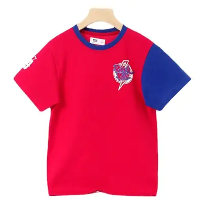 Kids Cotton T-Shirt White Green Short Sleeve