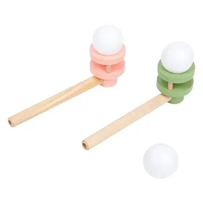 Wooden Blow Ball Magic Toy for Kids 80s Classic