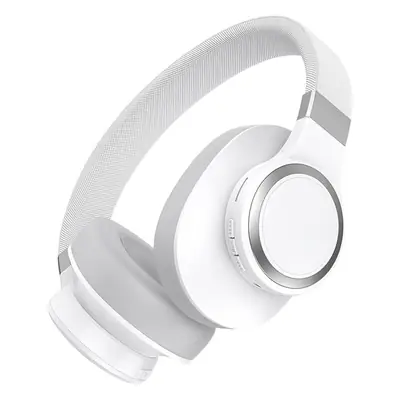 White Bluetooth Headset with 3D Cotton Design