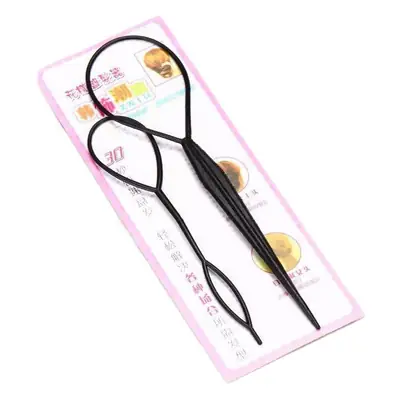 Black Rubber Band Hair Tie for Women, High Elastic, Japanese Style, 1 Pc
