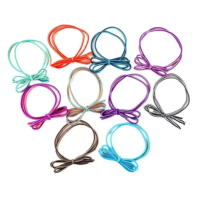 Simple Mixed Color Bow Hair Ring Women's Summer High Ponytail Hair Rope Korean Style Rubber Band Tie Rope 2022 New