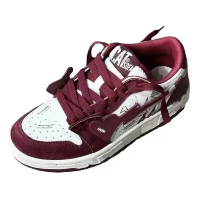 Women Maroon Casual Sneakers with Breathable Sole