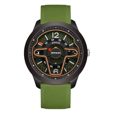 Men's Black Digital Silicone Cross-Border Watch