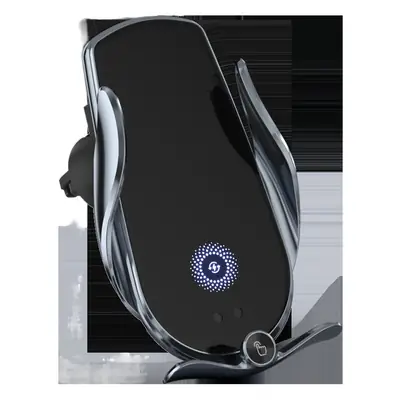 Smart Car Phone Holder with Wireless Charging & LED Light