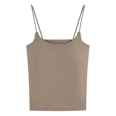 Autumn New Hot Girl White small camisole women's wear with chest pad sports all-match sleeveless bottoming shirt