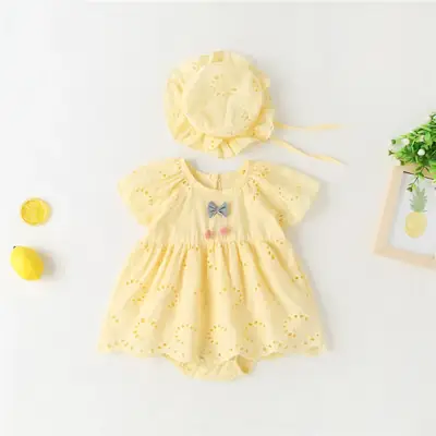 White Lace Baby Climbing Suit for Newborns