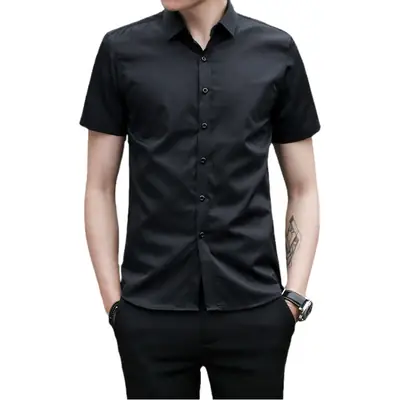 Men's Light Blue Slim Fitting Button Shirt