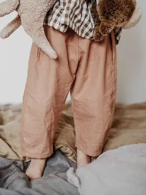 Korean Style Girls Linen Loose Pants Spring Summer