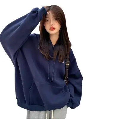 Women's White Hooded Hoodie Fleece Lined Thick Coat