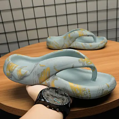 Flip-flops Men's Fashionable Outdoor Slippers Summer Fashionable Outfit Men's Pinch Distinctive Korean Style Soft Bottom Sandals Sandals