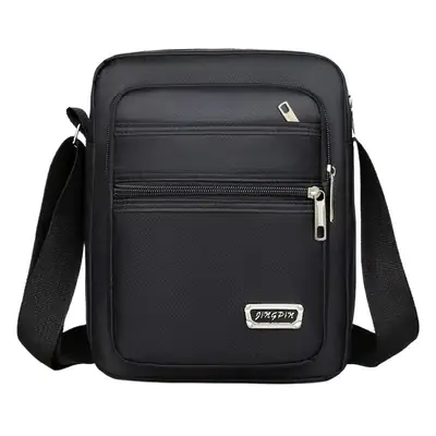 Men's Black Oxford Shoulder Messenger Bag