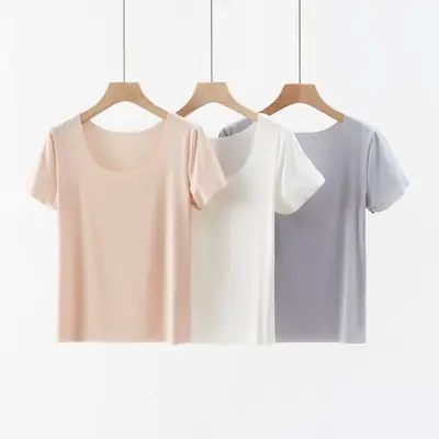 Women's Solid Color Round Neck T-Shirt Short Sleeve