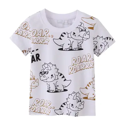 Kids Roar Roar T-Shirt White Cartoon Print