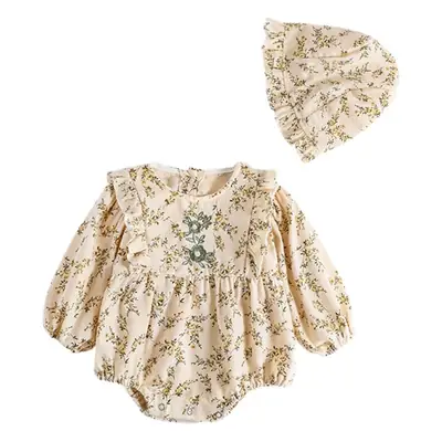 Baby Floral Jumpsuit Set Spring Autumn Western Style