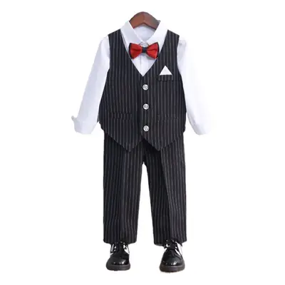 Boys Striped Vest Suit Spring Summer New Student Dress
