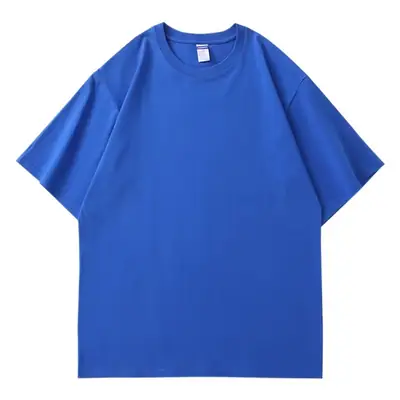 Men Grey Cotton Crewneck T-Shirt Large 260g