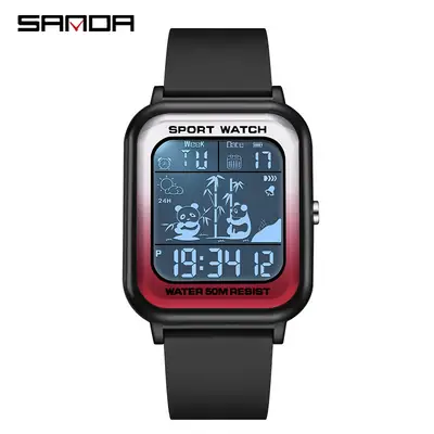 Sanda Digital Cartoon Watch Gradient Colors