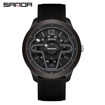 Sanda Red Digital 3D Hollow Watch for Men Women