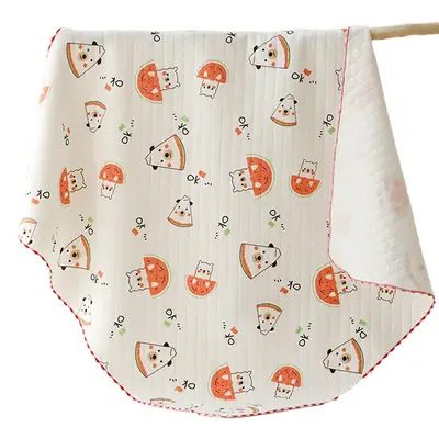 Newborn Pure Cotton Swaddle Towel with Pizza Print