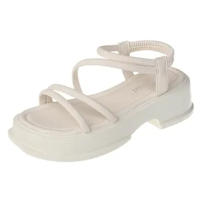 Women's White Thick Sole Casual Sandals Summer 2023