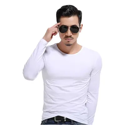 Men's Red Slim Fit Long Sleeve T-Shirt