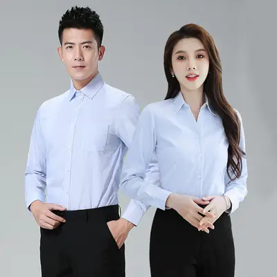 Men's Blue Striped Long Sleeve Shirt Wholesale
