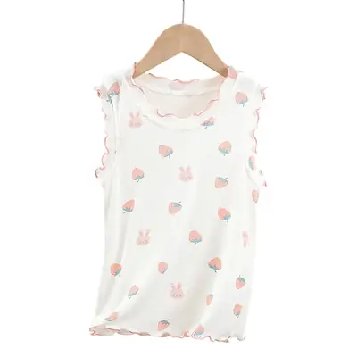 Girls' Camisole Sleeveless Top Purple Modal Baby Summer Wear
