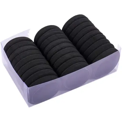 Black Rubber Head Rope for Women's Hair Styling