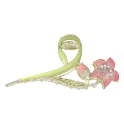 Tulip Hair Clip with Pearl Flower Design