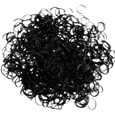 Small Rubber Bands for Women's Hair Ties High Elastic Black