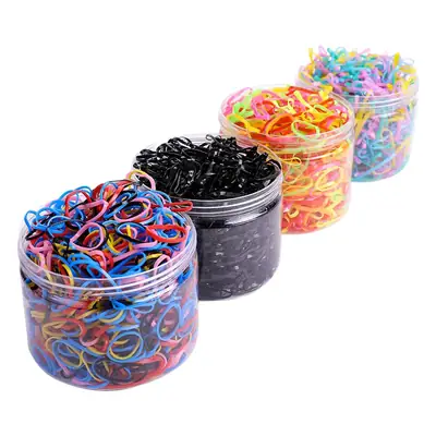 Disposable Baby Hair Ropes Rainbow Rubber Bands