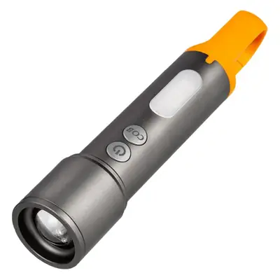 Rechargeable Flashlight with Side Lights & LED Laser