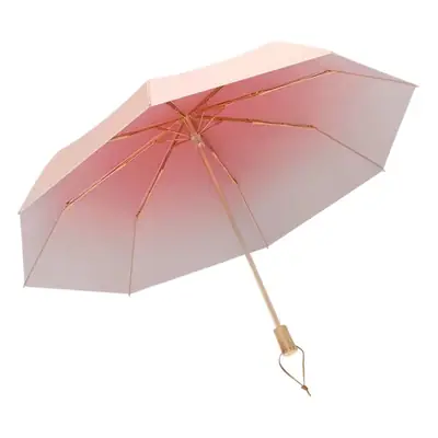 70% Off Gradient Wooden Sun Umbrella with UV Protection
