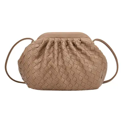 Women's Woven Clutch Bag Tan Shoulder Crossbody
