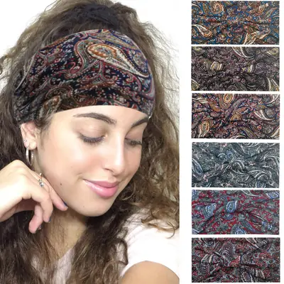 European American New Bohemian Hair Band Wide Rim Retro Sports