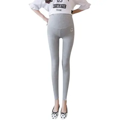 Pregnant Women's Grey Nine Point Leggings