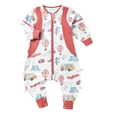 Baby Bamboo Fiber Split-Leg Sleeping Bag with Detachable Sleeves