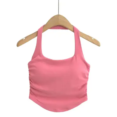 Women Camisole Vest Black Hanging Neck 2023